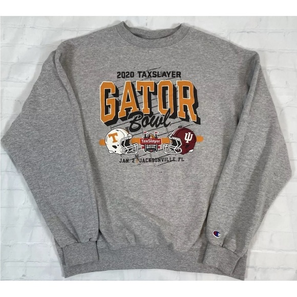 2020 GATOR BOWL Taxslayer TENNESSEE INDIANA Crew Football College Sweatshirt L - Picture 8 of 15